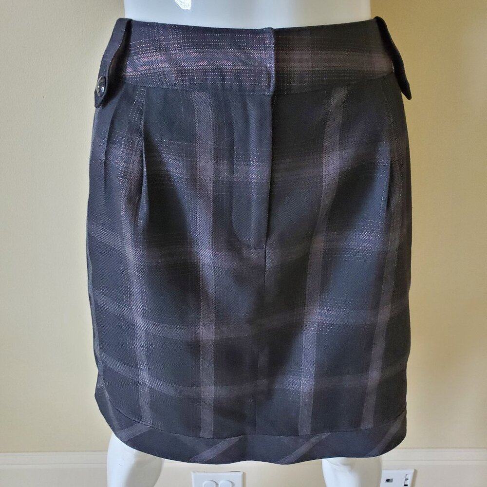 Worthington Black Plaid Pencil Skirt SZ 16
